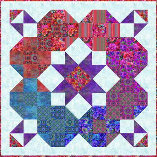 The Big Magenta Star Lap Quilt by 